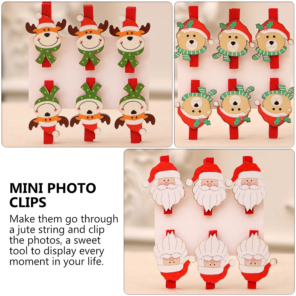 24pcs Creative Christmas Wooden Clips Diy Photo Clamps Memory Holders Decoration Elements Wedding Anniversary Parties Wood Mini
24pcs Creative Christmas Wooden Clips Diy Photo Clamps Memory Holders Decoration Elements Wedding Anniversary Parties Wood Mini