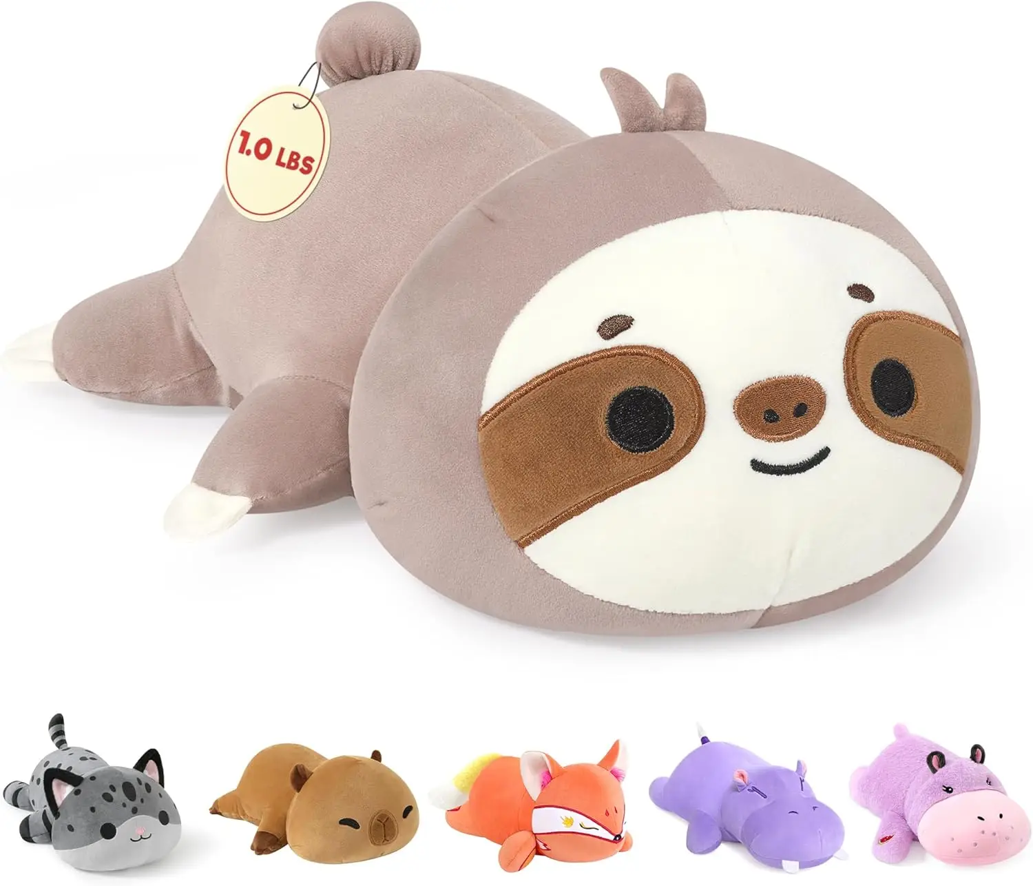 Weighted Sloth Plush, Cute Hugging Stuffed Animal, Soft Collectible Pillow Toy for Kids & Adults (9.8", 1.0Lbs)
Weighted Sloth Plush, Cute Hugging Stuffed Animal, Soft Collectible Pillow Toy for Kids & Adults (9.8", 1.0Lbs)