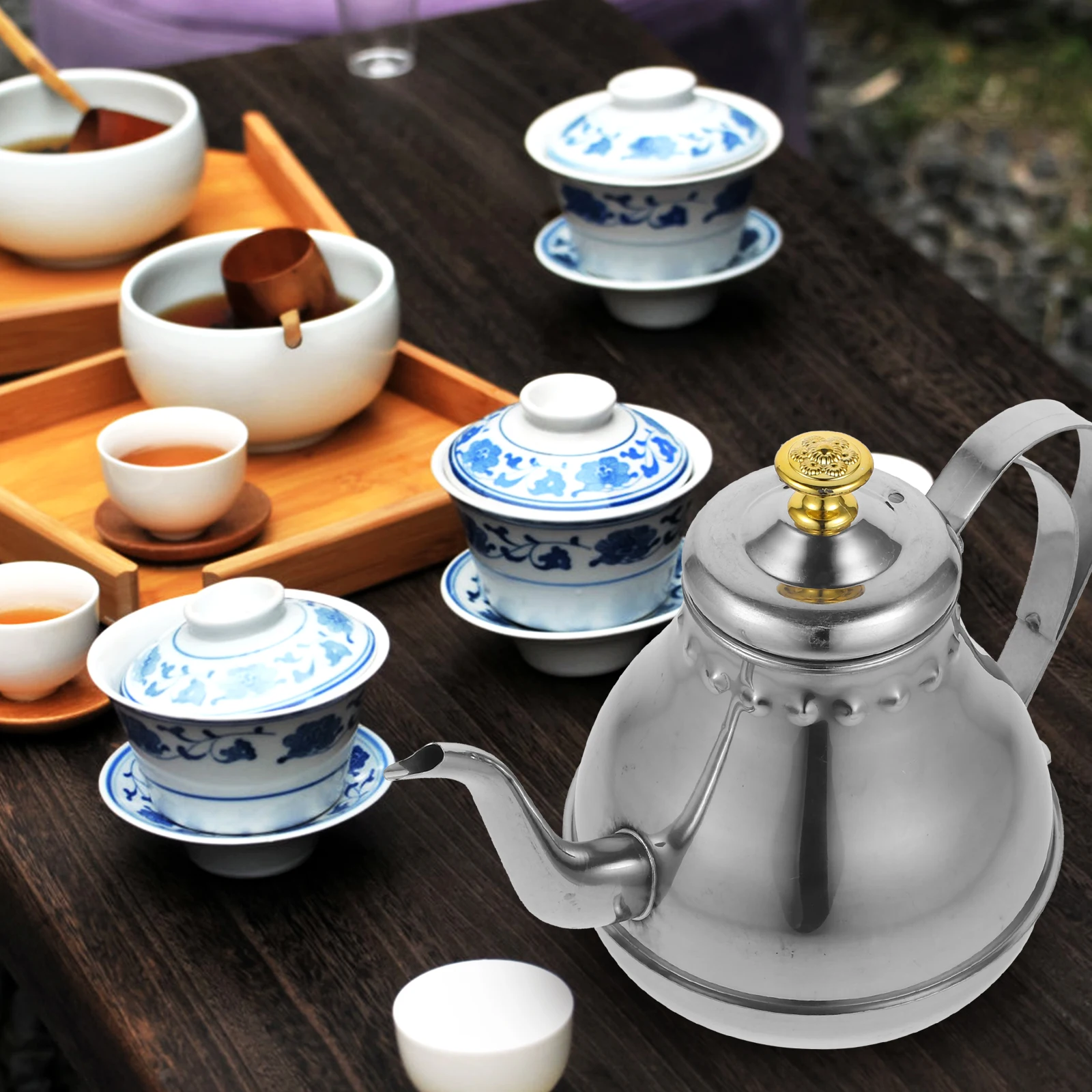 s Stainless Steel Teapot 1.2L Silver Strainer Restaurant Home Office Easy Clean Retro Design Water Kettle Thickened Heating
s Stainless Steel Teapot 1.2L Silver Strainer Restaurant Home Office Easy Clean Retro Design Water Kettle Thickened Heating