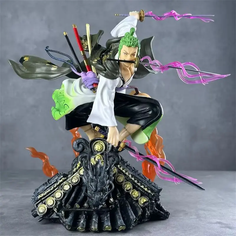 Anime One Piece Roronoa Zoro 29cm Action Figure - Three-Knife Flow Battle Model GK Toy Collectible Decoration Doll for Fans 
Anime One Piece Roronoa Zoro 29cm Action Figure - Three-Knife Flow Battle Model GK Toy Collectible Decoration Doll for Fans