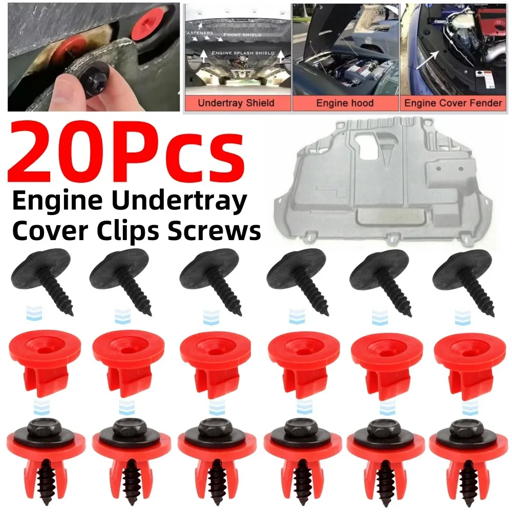 20Pcs Engine Undertray Cover Clips Screws Engine Splash Shield Guard Undertray Cover Clip Screws Kit for Ford Focus MK2 Mondeo
20Pcs Engine Undertray Cover Clips Screws Engine Splash Shield Guard Undertray Cover Clip Screws Kit for Ford Focus MK2 Mondeo