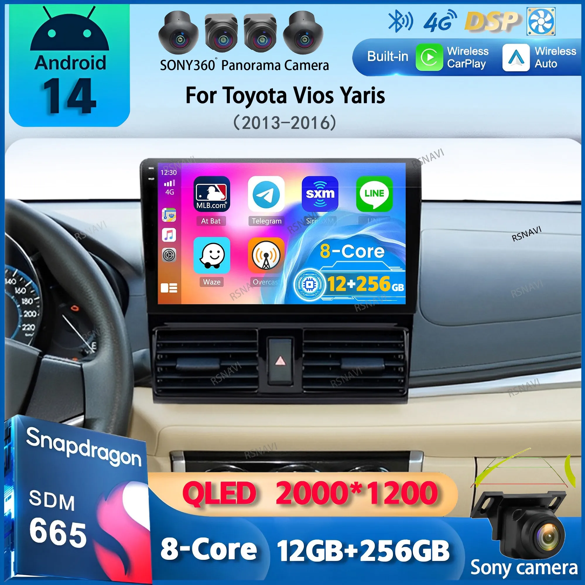 Android 14 Carplay Auto Car Radio For Toyota Vios Yaris 2013 2014 2015 2016 Multimedia Video Player GPS Navigation 2din Stereo
Android 14 Carplay Auto Car Radio For Toyota Vios Yaris 2013 2014 2015 2016 Multimedia Video Player GPS Navigation 2din Stereo
