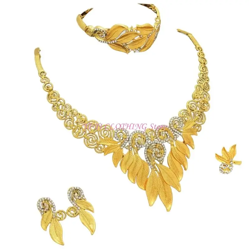N5KF Delicate Alloy Bridal Jewelry Set Necklace And Ear Studs Earrings Wedding Day
N5KF Delicate Alloy Bridal Jewelry Set Necklace And Ear Studs Earrings Wedding Day