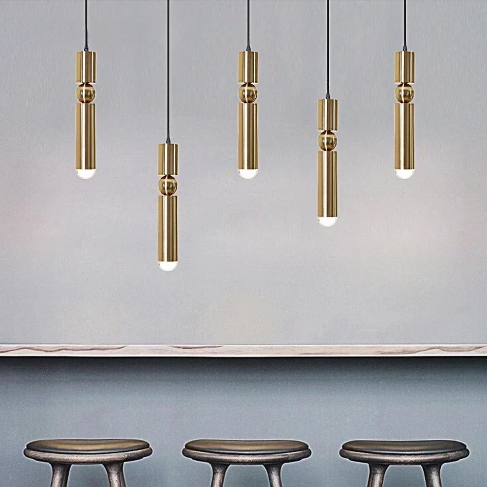 Modern Pendant Lights Chandelier Dining Room Indoor Lamp Decoration Cylinder Pipe Golden Hanging Kitchen Lighting Fixture
Modern Pendant Lights Chandelier Dining Room Indoor Lamp Decoration Cylinder Pipe Golden Hanging Kitchen Lighting Fixture