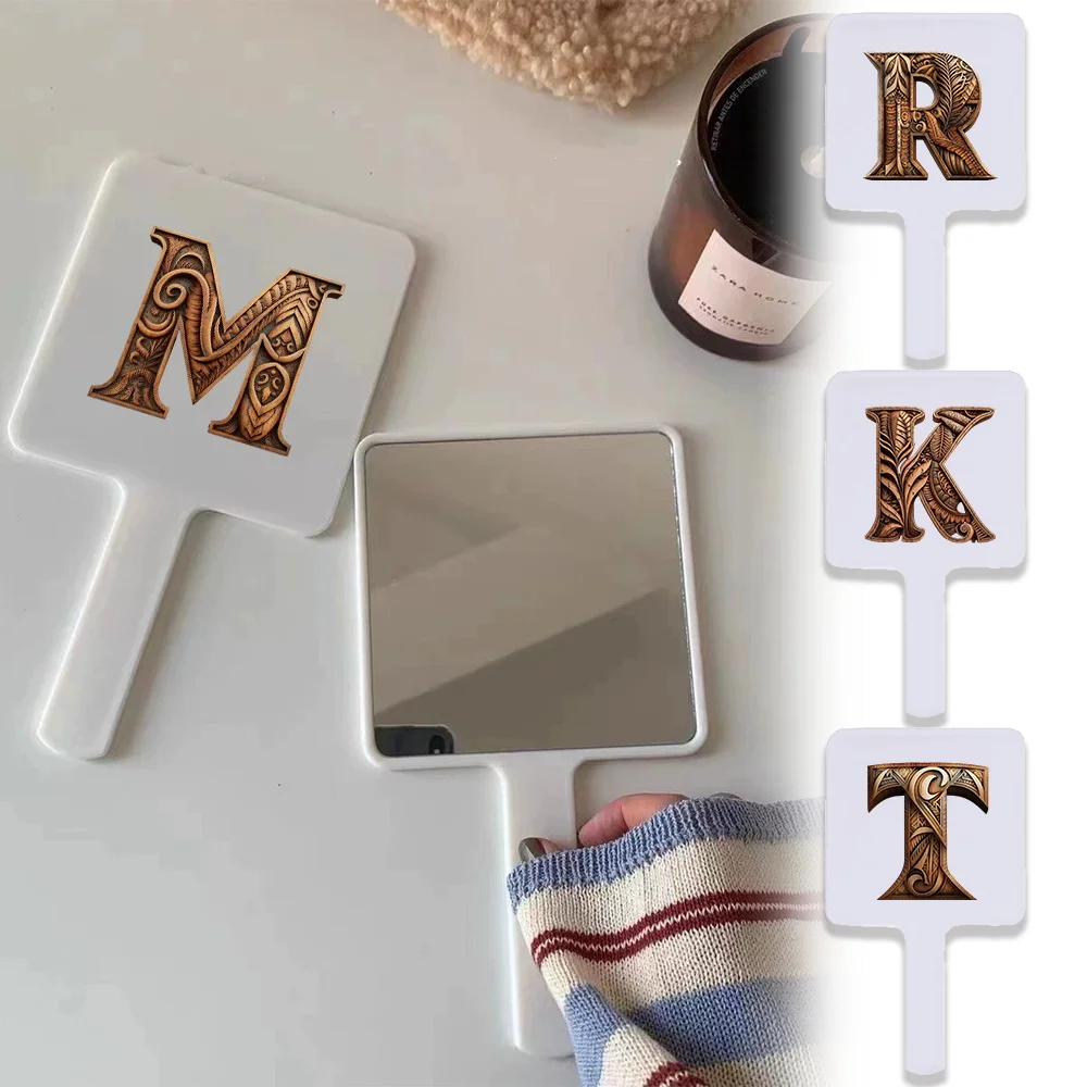 1pc Square Handheld Vanity Mirror Lightweight Fits In Toiletry Bags For Travel Makeup Touch-Ups Initial Name 26 Letters Pattern
1pc Square Handheld Vanity Mirror Lightweight Fits In Toiletry Bags For Travel Makeup Touch-Ups Initial Name 26 Letters Pattern