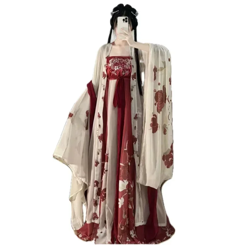 Plus Size 4XL Hanfu Dress Women Oversized Chinese Tang Dynasty Vintage Embroidered Black Red Hanfu Costume Party Outfit
Plus Size 4XL Hanfu Dress Women Oversized Chinese Tang Dynasty Vintage Embroidered Black Red Hanfu Costume Party Outfit