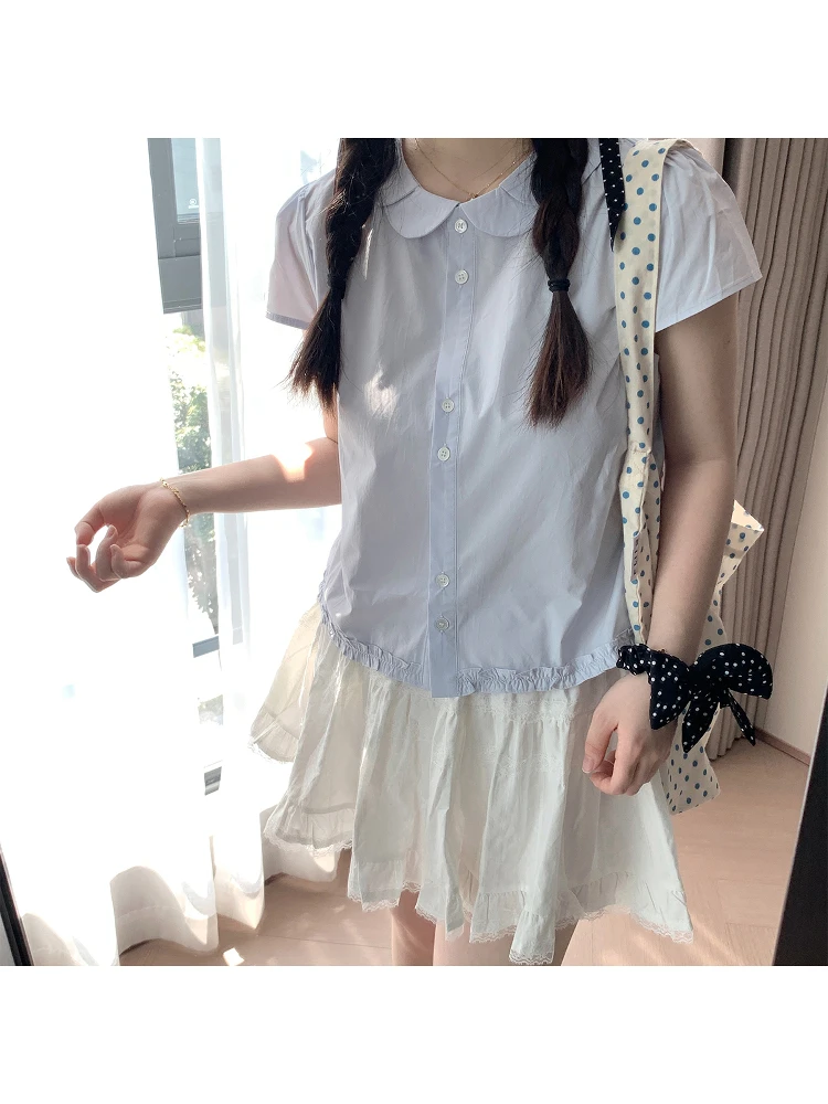 Нежно-фиолетовый синий топ с воротником-лепестком для женщин, размер LL, коллекция 25SS, корейский стиль, из хлопковой смеси, удобный, объемный дизайн
Нежно-фиолетовый синий топ с воротником-лепестком для женщин, размер LL, коллекция 25SS, корейский стиль, из хлопковой смеси, удобный, объемный дизайн