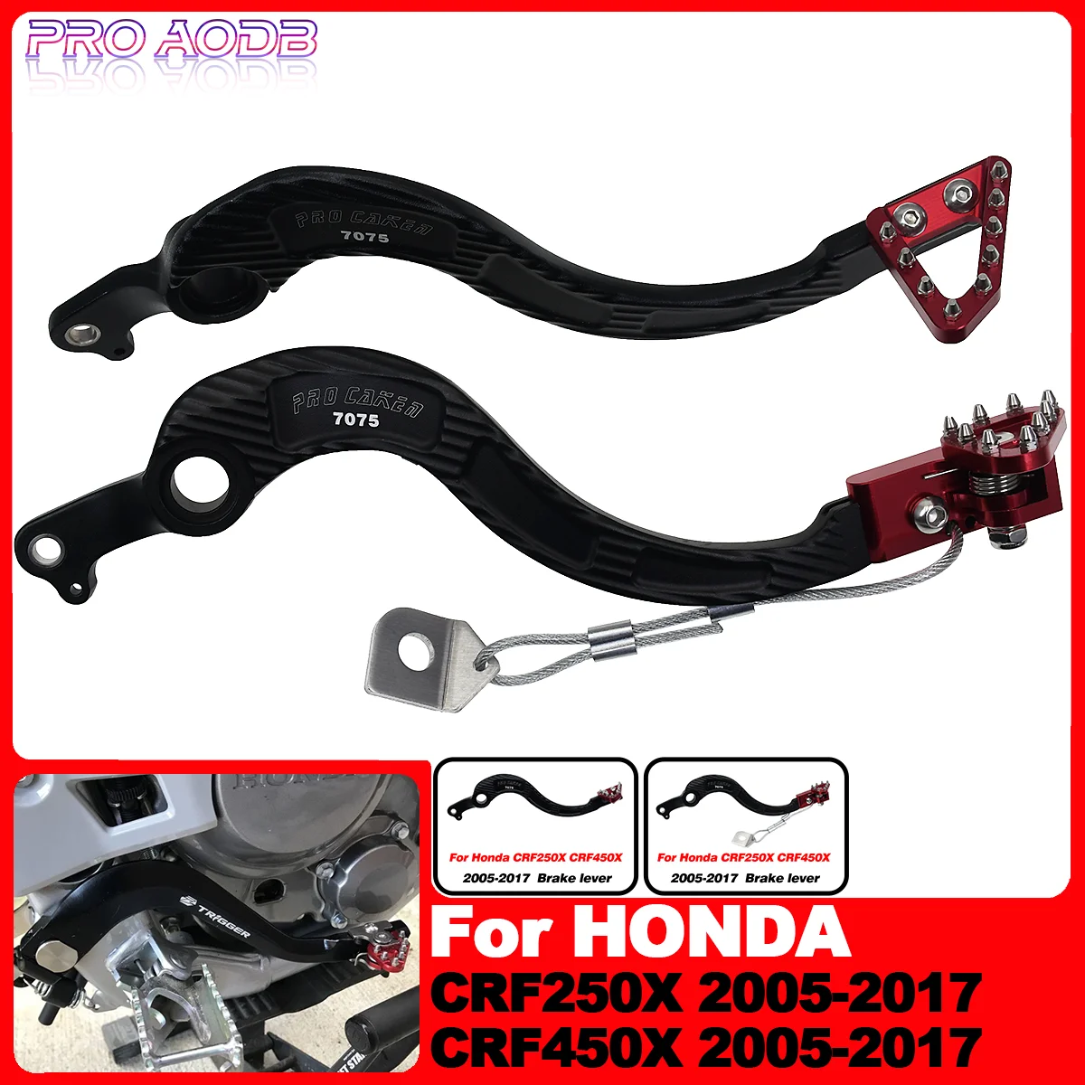 Aluminum Forged Rear Foot Brake Pedal Lever For Honda CRF250X CRF450X CRF 250X 450X CRF-X 250 450 2005-2017 Endurance Dirt Bike
Aluminum Forged Rear Foot Brake Pedal Lever For Honda CRF250X CRF450X CRF 250X 450X CRF-X 250 450 2005-2017 Endurance Dirt Bike