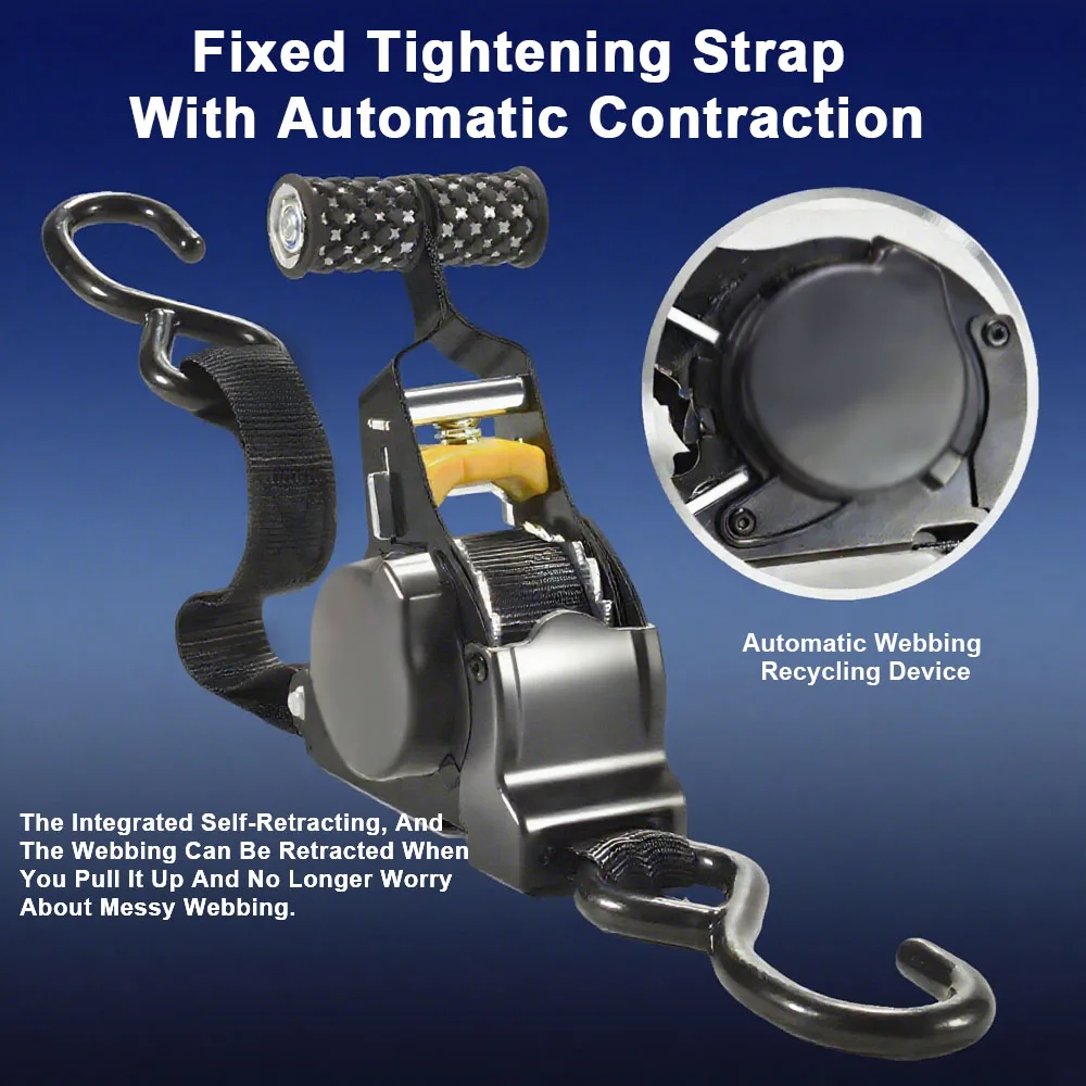 Automobile Automatic Contraction Tensioner Binding Strap Ratchet Belts for Automobiles Portable Automatic Recovery Tensioner
Automobile Automatic Contraction Tensioner Binding Strap Ratchet Belts for Automobiles Portable Automatic Recovery Tensioner