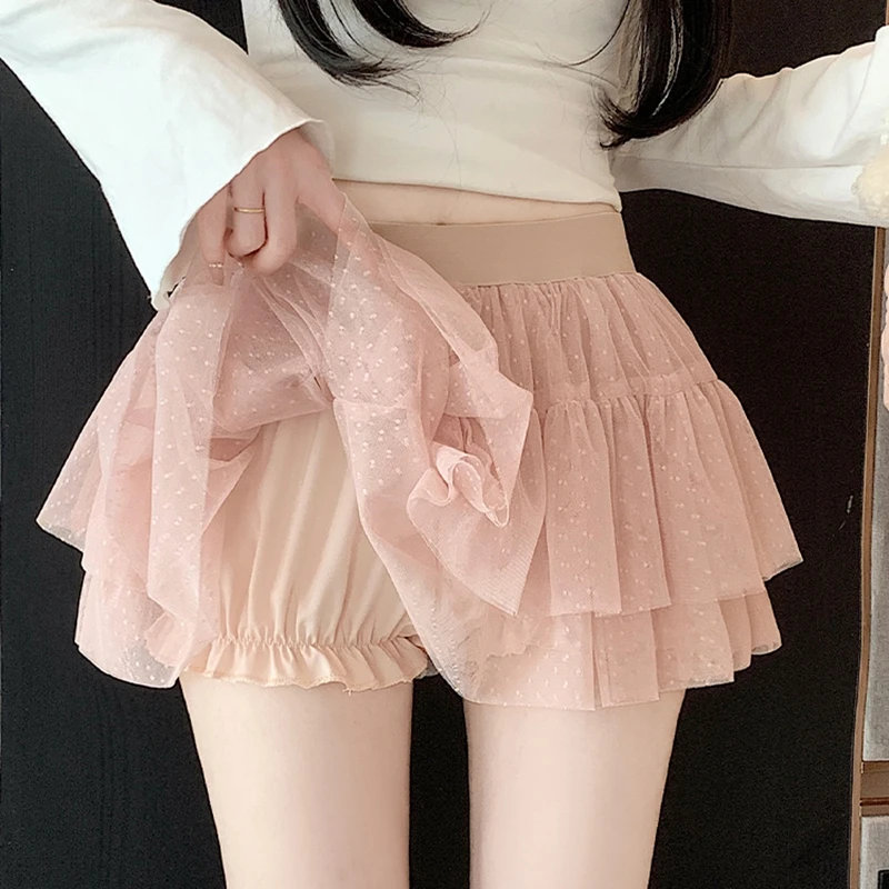 Casual Tulle Mini Skirts Black Dot Shorts Women Ball Gown Elastic Waist A Line Faldas Y2k Clothes Pleated Pink Kawaii Skirt
Casual Tulle Mini Skirts Black Dot Shorts Women Ball Gown Elastic Waist A Line Faldas Y2k Clothes Pleated Pink Kawaii Skirt