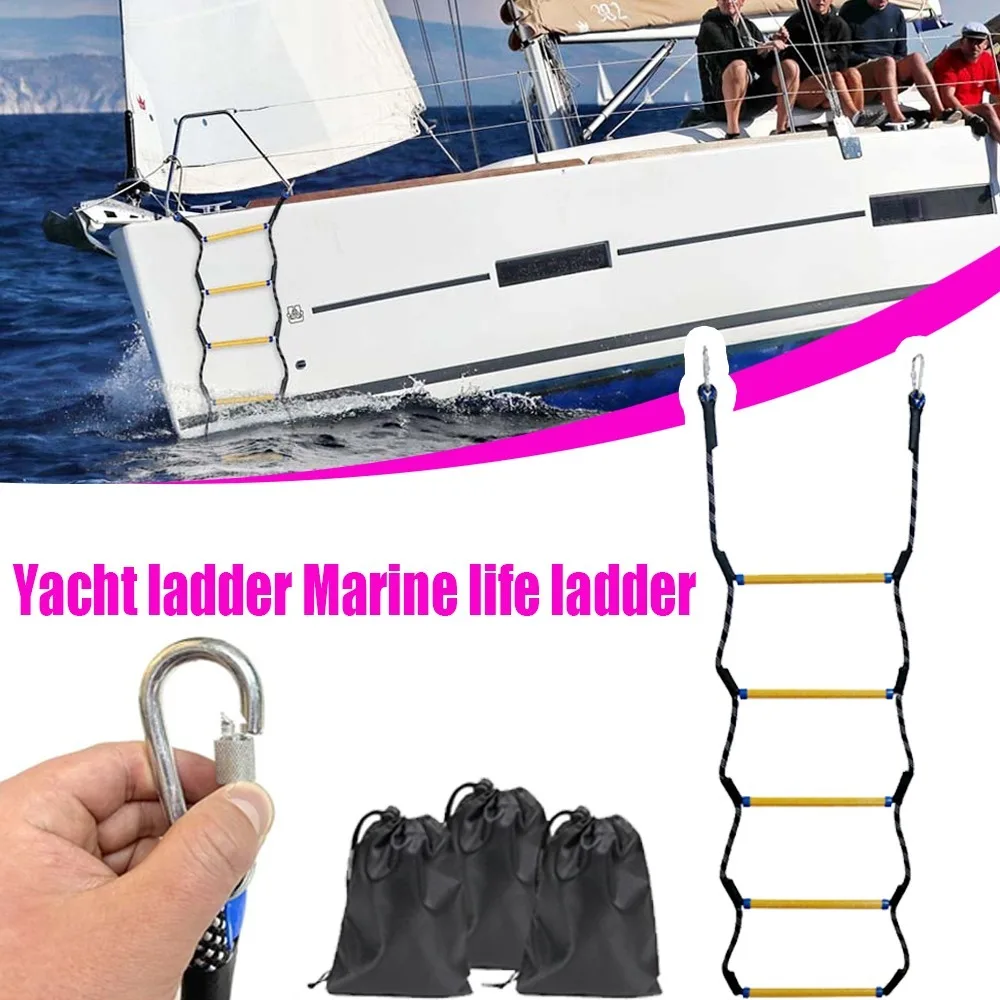 Marine Boat Rope Ladder Portable Reusable Practical And Durable Suitable For Dinghies Inflatable Boats Kayaks Canoes Sailboats
Marine Boat Rope Ladder Portable Reusable Practical And Durable Suitable For Dinghies Inflatable Boats Kayaks Canoes Sailboats