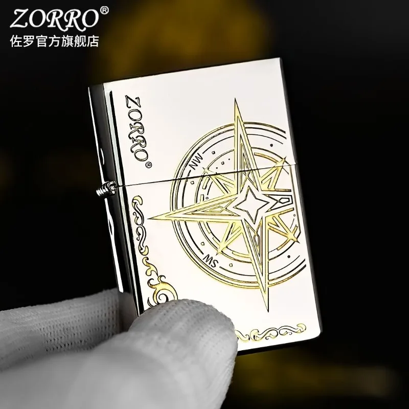 ZORRO Kerosen Windproof Lighter High Beauty Men's Creative Gift White Nickel Love Compass
ZORRO Kerosen Windproof Lighter High Beauty Men's Creative Gift White Nickel Love Compass