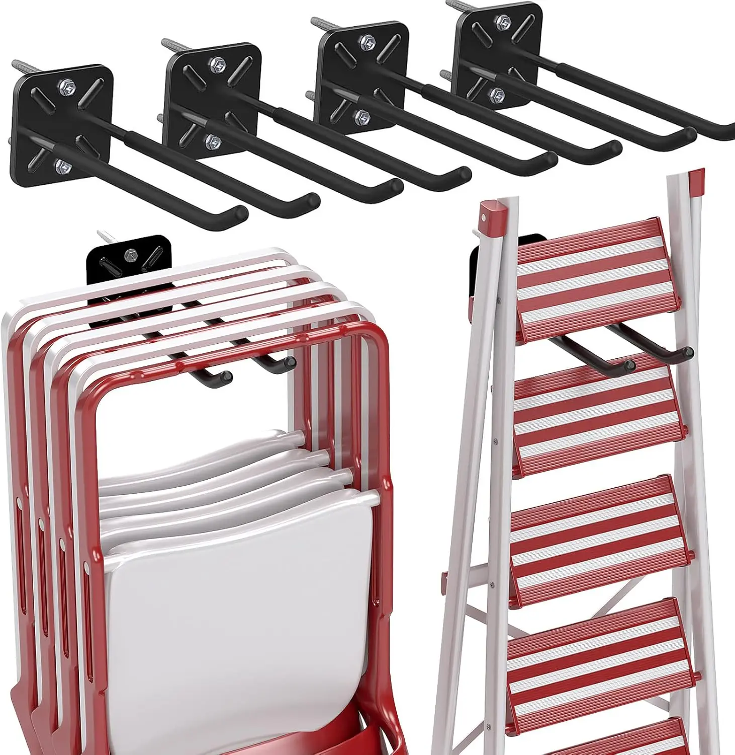 2Pcs Racks For Chairs,12.4 H Garage Hooks,Heavy Duty Hooks,Wall Mount Garage Hooks,Hanger For Garage Wall,Heavy Duty Storage
2Pcs Racks For Chairs,12.4 H Garage Hooks,Heavy Duty Hooks,Wall Mount Garage Hooks,Hanger For Garage Wall,Heavy Duty Storage