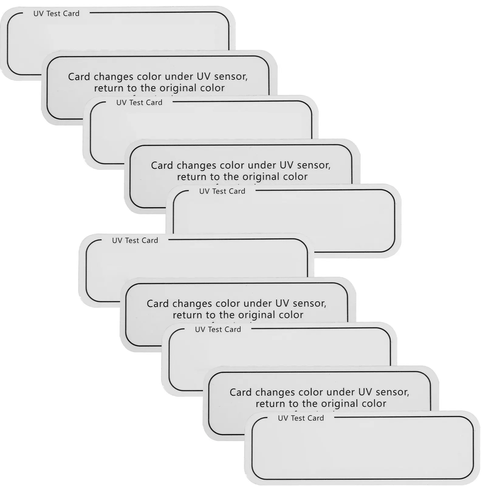 10Pcs Uv Test Cards High Intensity Indicator for Sunscreen and Skin Care Product Testing Test Strip