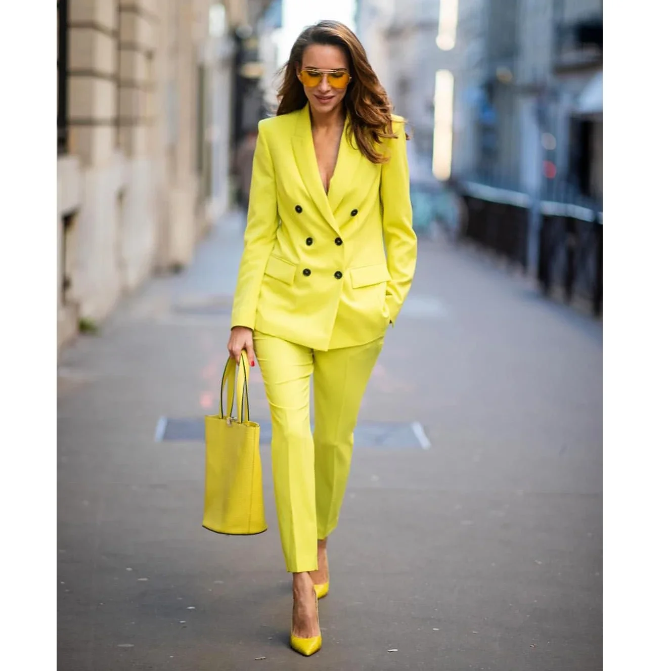 Yellow Luxury Blazer Terno Women Suits Double Breasted Peaked Lapel Regular Length Formal Office Lady Two Piece Jacket Pants
Yellow Luxury Blazer Terno Women Suits Double Breasted Peaked Lapel Regular Length Formal Office Lady Two Piece Jacket Pants