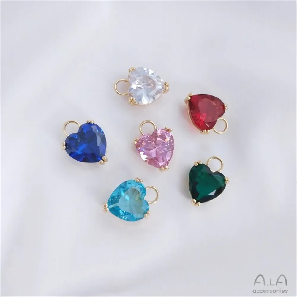Zircon heart 14K gold color zirconium heart pendant DIY necklace pendant earrings pendant
Zircon heart 14K gold color zirconium heart pendant DIY necklace pendant earrings pendant