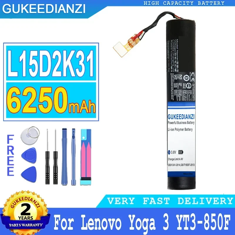 Tablet Battery L15D2K31 6250mAh For Lenovo Yoga 3-850M Yt3-850F YT3-850 YT3-850M YT3-850L Series Tablet PC
Tablet Battery L15D2K31 6250mAh For Lenovo Yoga 3-850M Yt3-850F YT3-850 YT3-850M YT3-850L Series Tablet PC