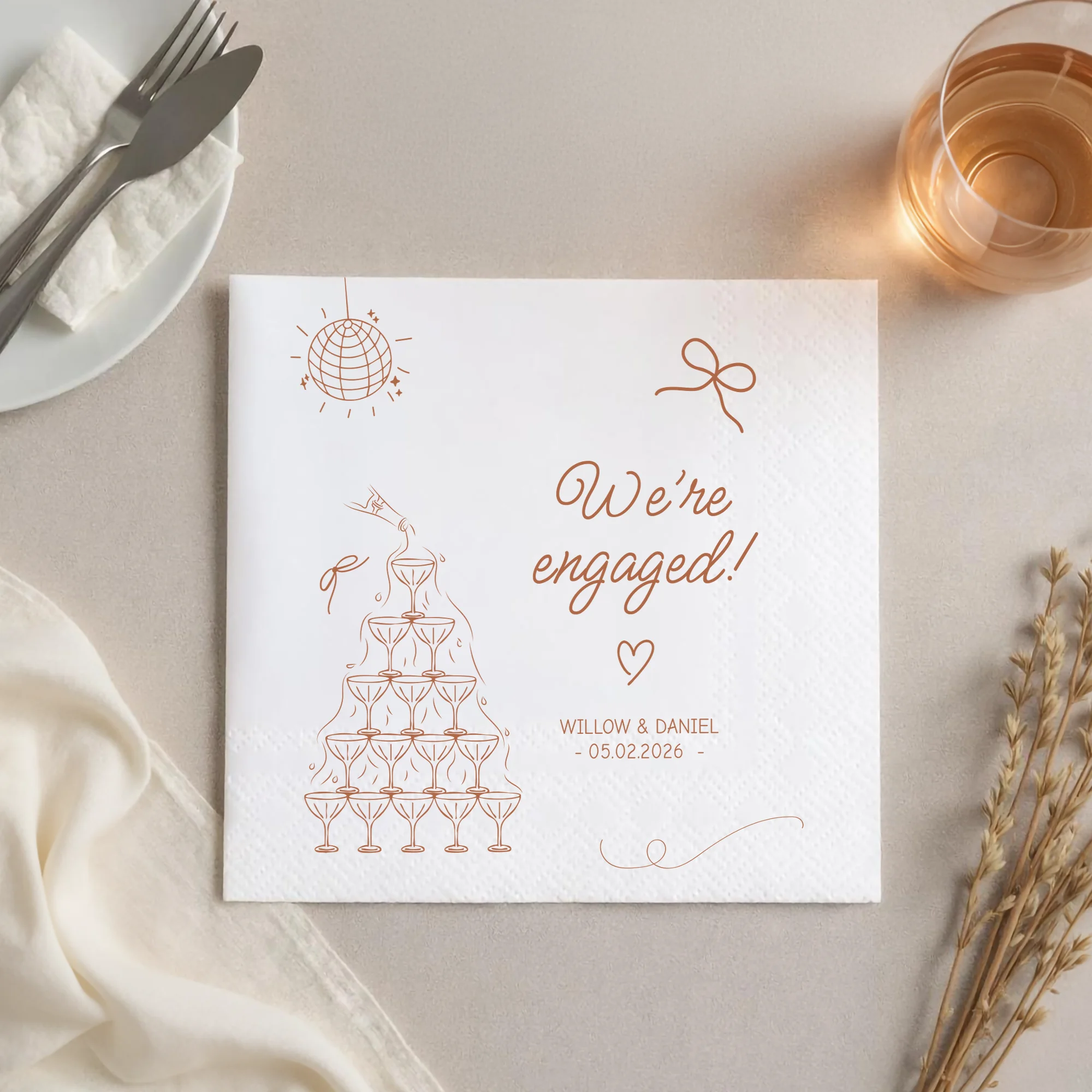 Personalized Paper Napkins for Wedding Custom Cocktail Napkins of Text Elegent Disposable Napkins,for Baby Shower Hen Party
Personalized Paper Napkins for Wedding Custom Cocktail Napkins of Text Elegent Disposable Napkins,for Baby Shower Hen Party