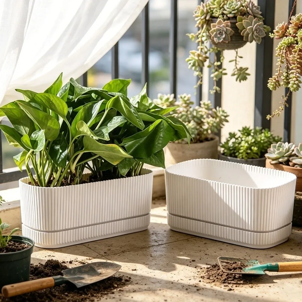 Double Layer Self Watering Flower Pot Plastic Desktop Vase Lazy Plant Pot Thickened with Drainage Hole Flower Planter
Double Layer Self Watering Flower Pot Plastic Desktop Vase Lazy Plant Pot Thickened with Drainage Hole Flower Planter