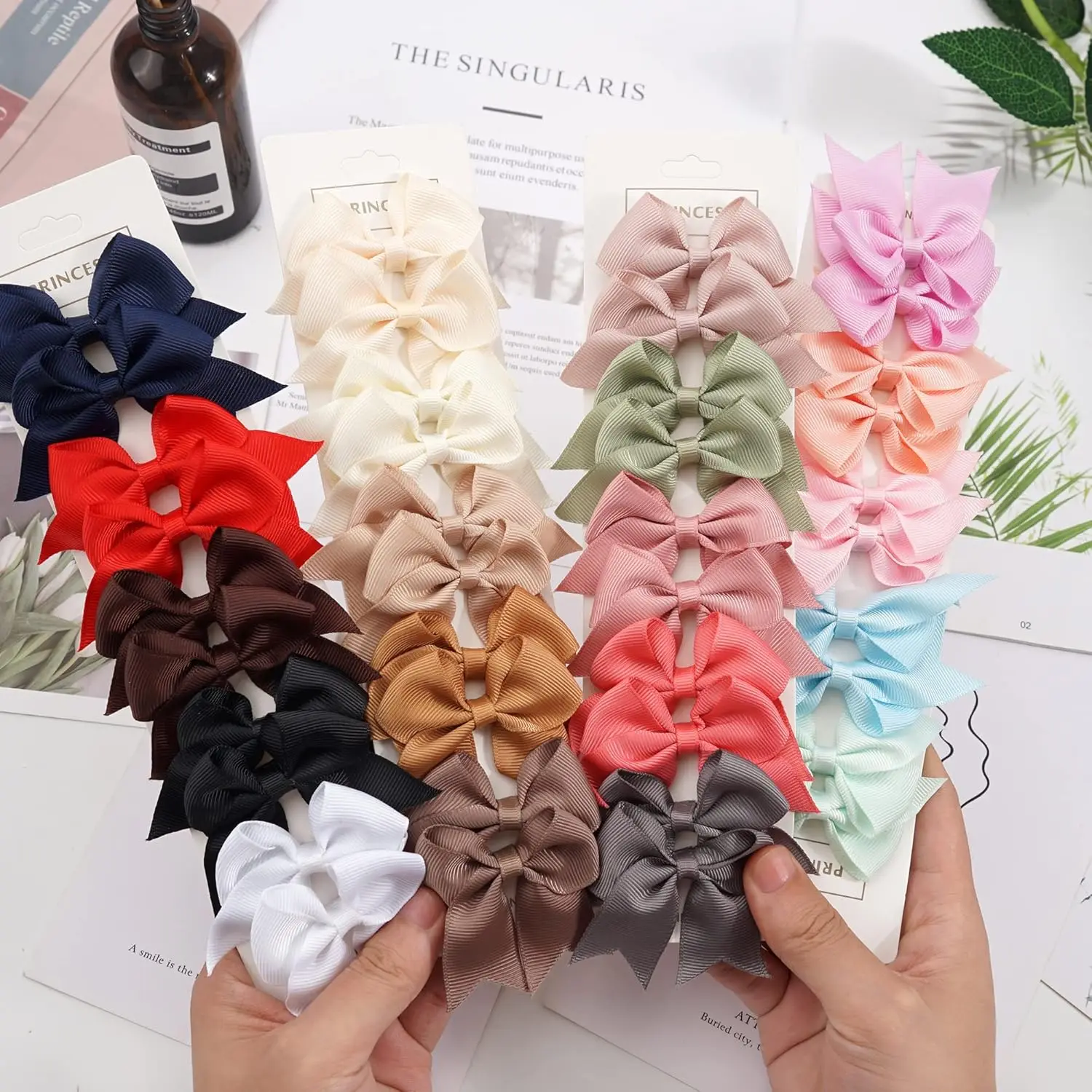 10/20Pcs/Set Cute Solid Ribbon Bows Hair Clips for Baby Girls Kids Fashionable Hairpin Headwear Children's Hair Accessories
10/20Pcs/Set Cute Solid Ribbon Bows Hair Clips for Baby Girls Kids Fashionable Hairpin Headwear Children's Hair Accessories