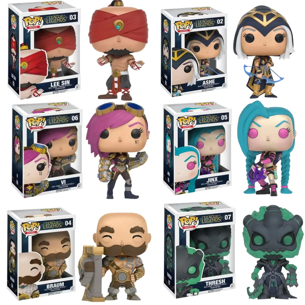 League Of Legends Figure Ashe Lee Sin Braum Jinx Vi Thresh Figures Funko Pop Vinyl Figures Collectible Limited Edition Toy Gift
League Of Legends Figure Ashe Lee Sin Braum Jinx Vi Thresh Figures Funko Pop Vinyl Figures Collectible Limited Edition Toy Gift