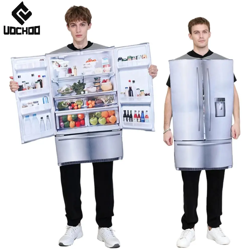 Забавный холодильник Topcarnival, бытовая техника, карнавальный костюм, наряд с морозильной камерой, фестивальная одежда для взрослых, парадная одежда для Хэллоуина
Забавный холодильник Topcarnival, бытовая техника, карнавальный костюм, наряд с морозильной камерой, фестивальная одежда для взрослых, парадная одежда для Хэллоуина