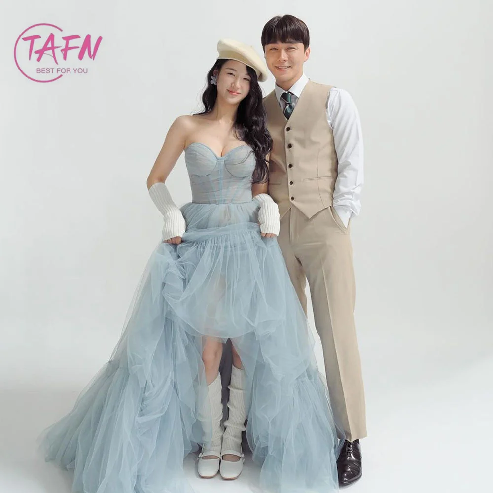 TAFN Sky Blue Sweetheart Wedding Dressses A-line Strapless Elegant Sleeveless Bridal Gown Korea Photo Shoot Dresses Customized
TAFN Sky Blue Sweetheart Wedding Dressses A-line Strapless Elegant Sleeveless Bridal Gown Korea Photo Shoot Dresses Customized