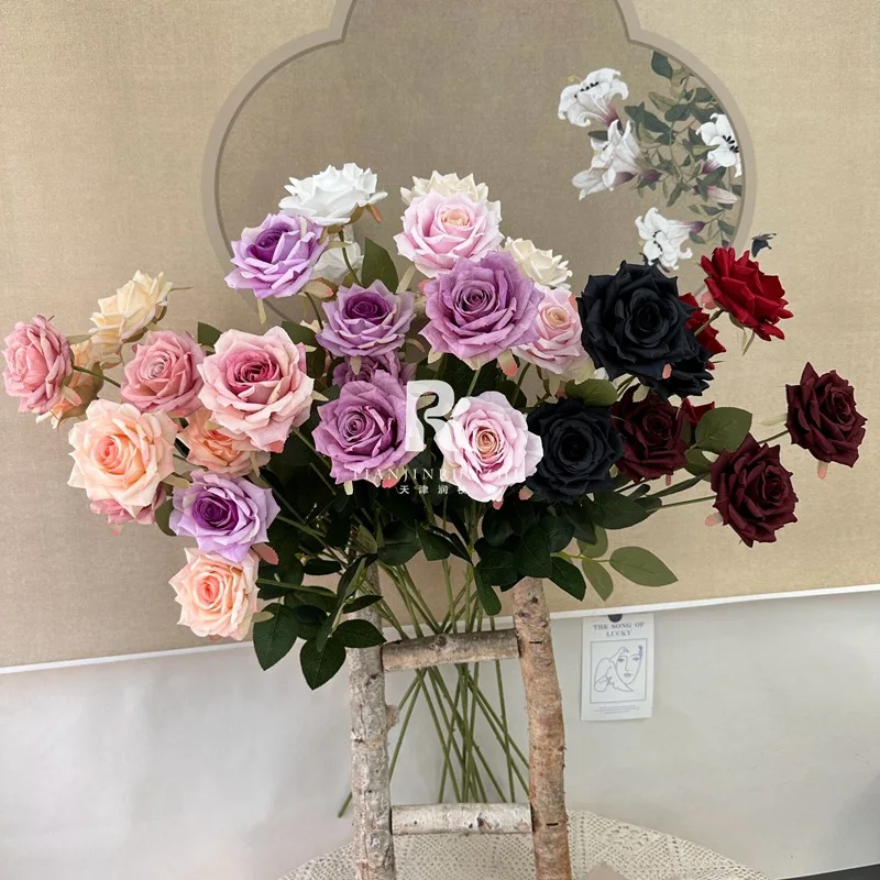 3 Manta roses wedding simulation flower niche high-end wedding road decoration Floyd colored roses
3 Manta roses wedding simulation flower niche high-end wedding road decoration Floyd colored roses