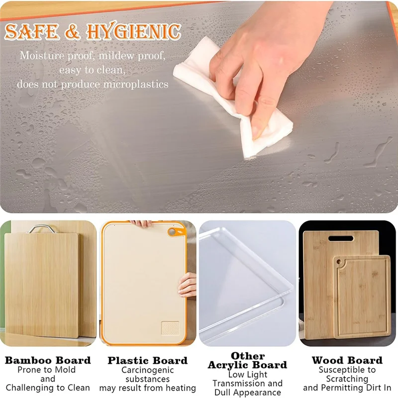 A76X-Stainless Steel Cutting Boards L Shape Pastry Board For Meat, Fruits, Vegetables, Bread, And Baking
A76X-Stainless Steel Cutting Boards L Shape Pastry Board For Meat, Fruits, Vegetables, Bread, And Baking