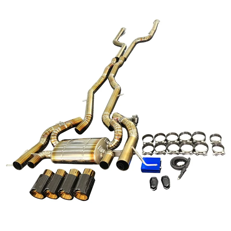 Высококачественная титановая золотая выхлопная система Valvetronic для BMW G8X G80 G82 G83 M3 M4, глушитель Catback, наконечник из углеродного волокна
Высококачественная титановая золотая выхлопная система Valvetronic для BMW G8X G80 G82 G83 M3 M4, глушитель Catback, наконечник из углеродного волокна