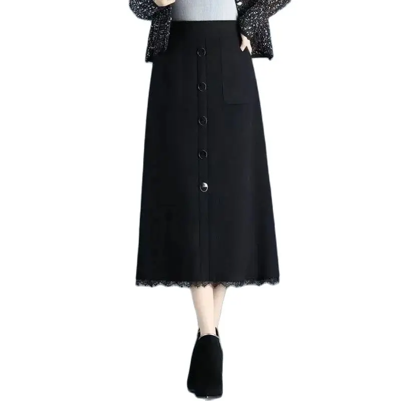 Winter Black Skirt, For Women's Clothing, Thickened Warm A-line Knitted Skirts ,2024 New,Spring Autumn Wrap Hip Lace Skirt
Winter Black Skirt, For Women's Clothing, Thickened Warm A-line Knitted Skirts ,2024 New,Spring Autumn Wrap Hip Lace Skirt