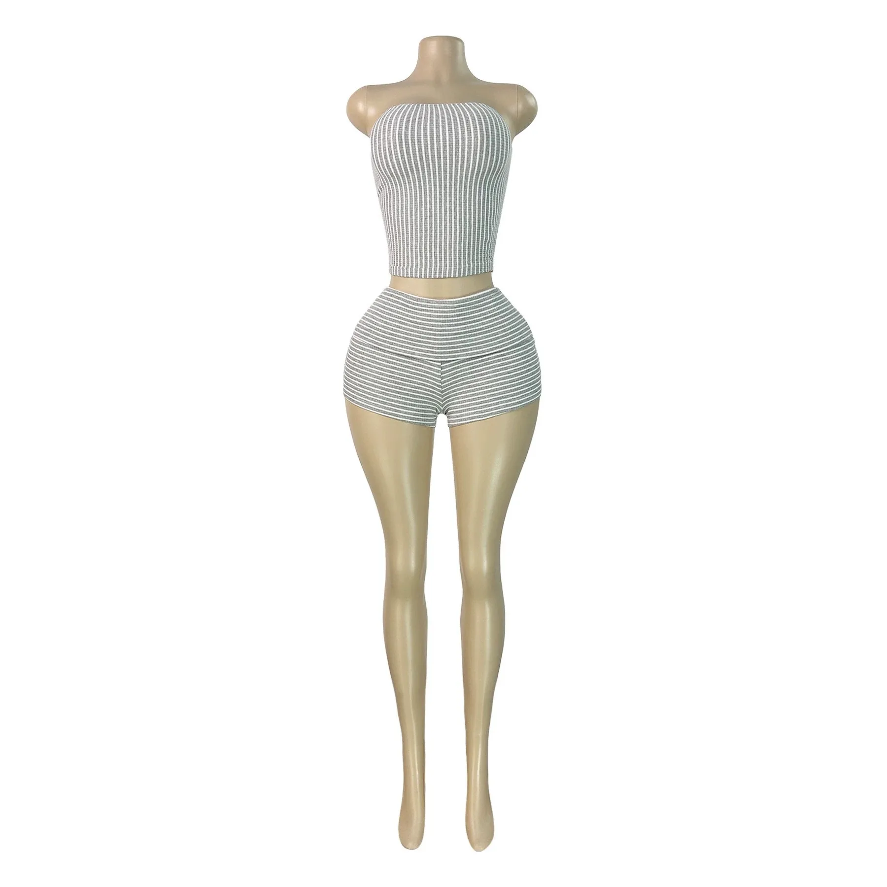 Women Sets Sleeveless Crop Top High Waist Short Pants Two Piece Set Summer Striped Cotton Ribbed Knit Streetwear
Women Sets Sleeveless Crop Top High Waist Short Pants Two Piece Set Summer Striped Cotton Ribbed Knit Streetwear