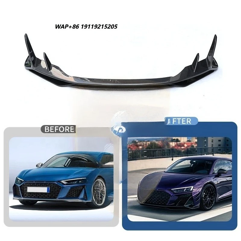 For 22-24 R8 V10 Capris Style Dry Carbon Front Bumper Lip Splitter
For 22-24 R8 V10 Capris Style Dry Carbon Front Bumper Lip Splitter