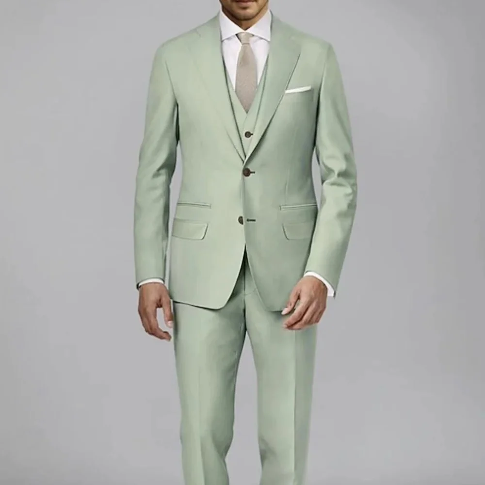 Business Evening Party Green Suits For Men Formal 3 Pieces Jacket Vest Pants Slim Professional Single Breasted Prom Men Clothing
Business Evening Party Green Suits For Men Formal 3 Pieces Jacket Vest Pants Slim Professional Single Breasted Prom Men Clothing
