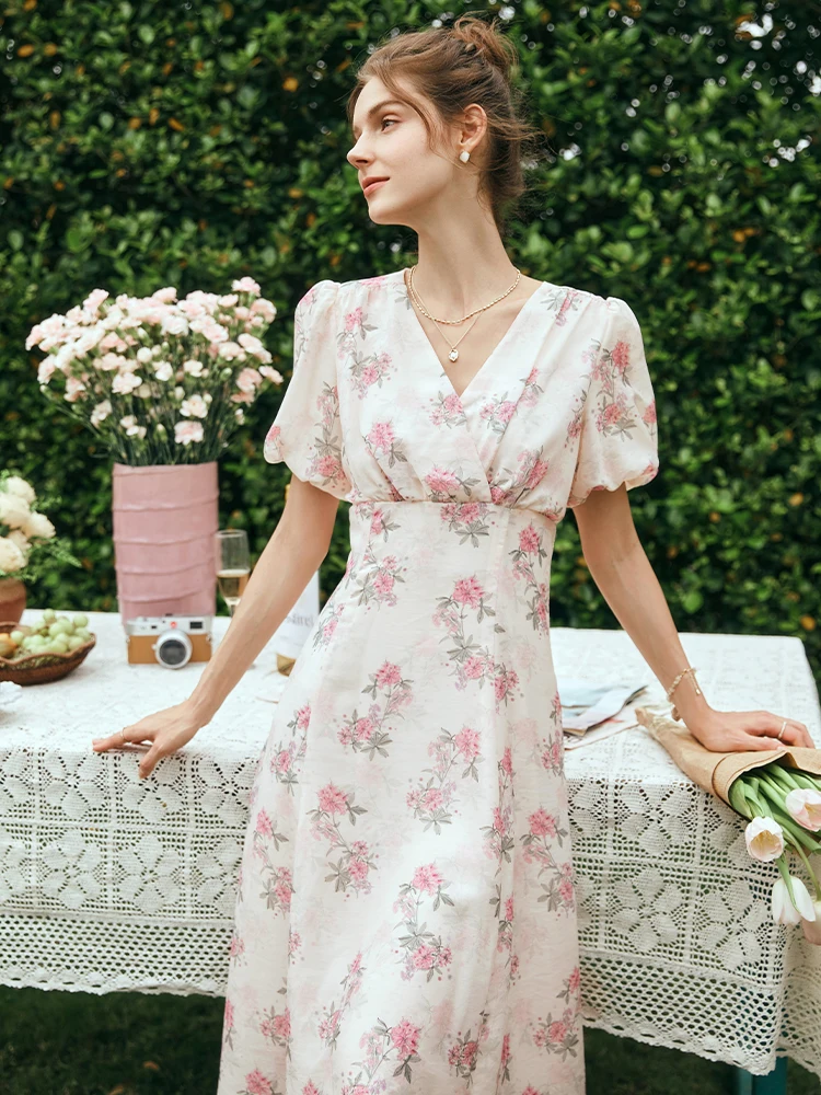 OLrain French Style Light Pink Womens Dresses 2025 Spring Summer A-line V Neck Puff Sleeve High Waist Floral Dress O24XL91236
OLrain French Style Light Pink Womens Dresses 2025 Spring Summer A-line V Neck Puff Sleeve High Waist Floral Dress O24XL91236
