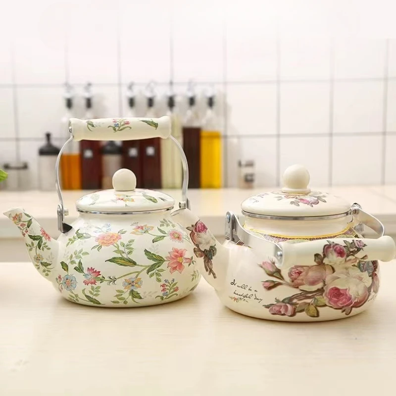 Sound Reminder Enamel Kettle Induction Cooker Electric Pottery Oven Household Teapot Northern Europe Enamel Water Kettle
Sound Reminder Enamel Kettle Induction Cooker Electric Pottery Oven Household Teapot Northern Europe Enamel Water Kettle