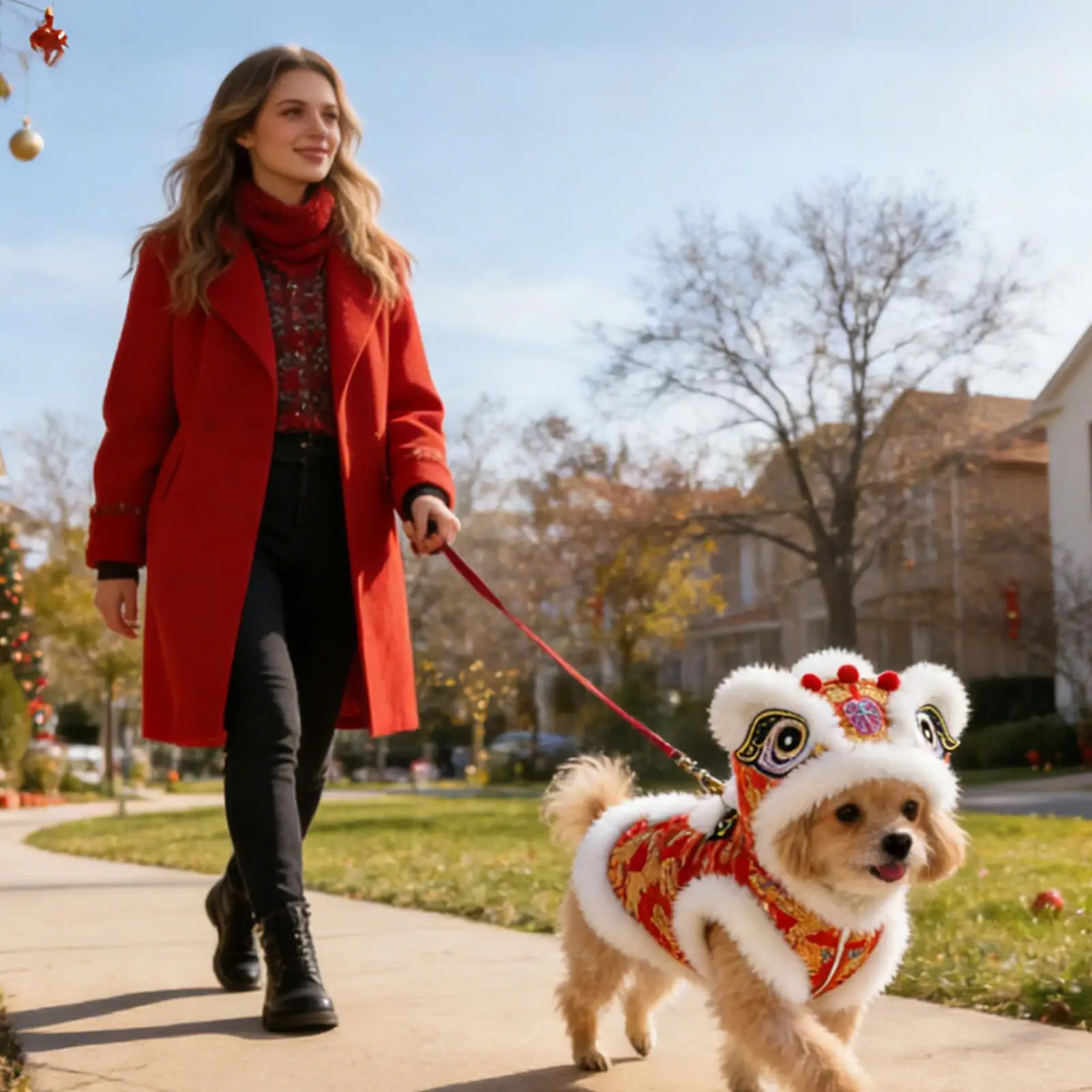 Lion Dance Dog Costume Winter Puppy Clothes Spring Festival Cat Outfits for Celebrations Themed Parties Family Gatherings Pet
Lion Dance Dog Costume Winter Puppy Clothes Spring Festival Cat Outfits for Celebrations Themed Parties Family Gatherings Pet