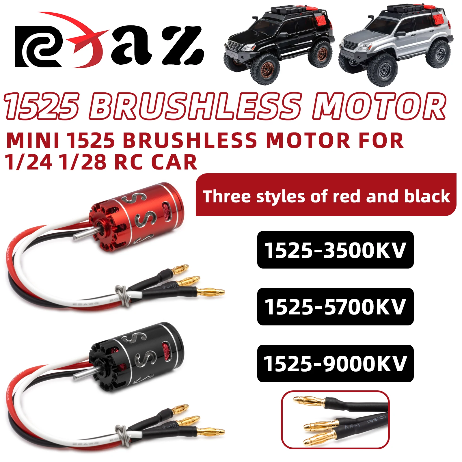 RCXAZ MINI 1525 Brushless Motor 3500kv 5700kv 9000kv for 1/24 1/28 RC Car Brushless Motor
RCXAZ MINI 1525 Brushless Motor 3500kv 5700kv 9000kv for 1/24 1/28 RC Car Brushless Motor