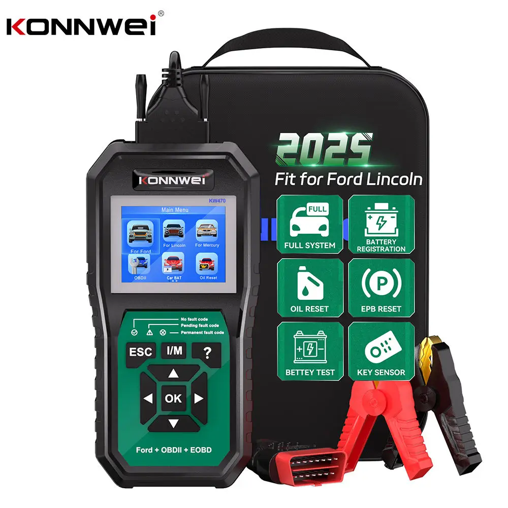 KONNWEI KW470 Professional OBD2 Scanner For Ford ABS SRS Scan Tool with Active Test 3 Service Oil/SAS/BMS Diagnostic Tools
KONNWEI KW470 Professional OBD2 Scanner For Ford ABS SRS Scan Tool with Active Test 3 Service Oil/SAS/BMS Diagnostic Tools