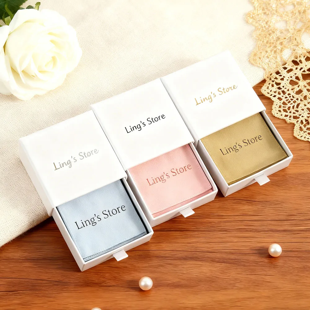 100Sets Personalized White Drawer Paper Jewelry Box Inside with Microfiber Velvet Suede Cotton Bag Jewellery Display Gift Pouch
100Sets Personalized White Drawer Paper Jewelry Box Inside with Microfiber Velvet Suede Cotton Bag Jewellery Display Gift Pouch