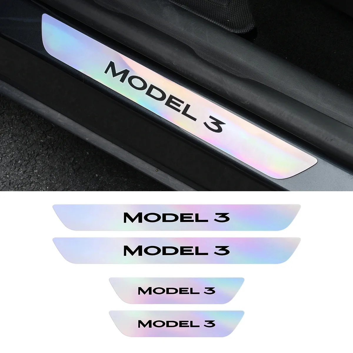 Защитная наклейка на порог для Tesla Model 3 2017-2023, наклейка-педаль для защиты от царапин, декоративный аксессуар для автомобиля
Защитная наклейка на порог для Tesla Model 3 2017-2023, наклейка-педаль для защиты от царапин, декоративный аксессуар для автомобиля