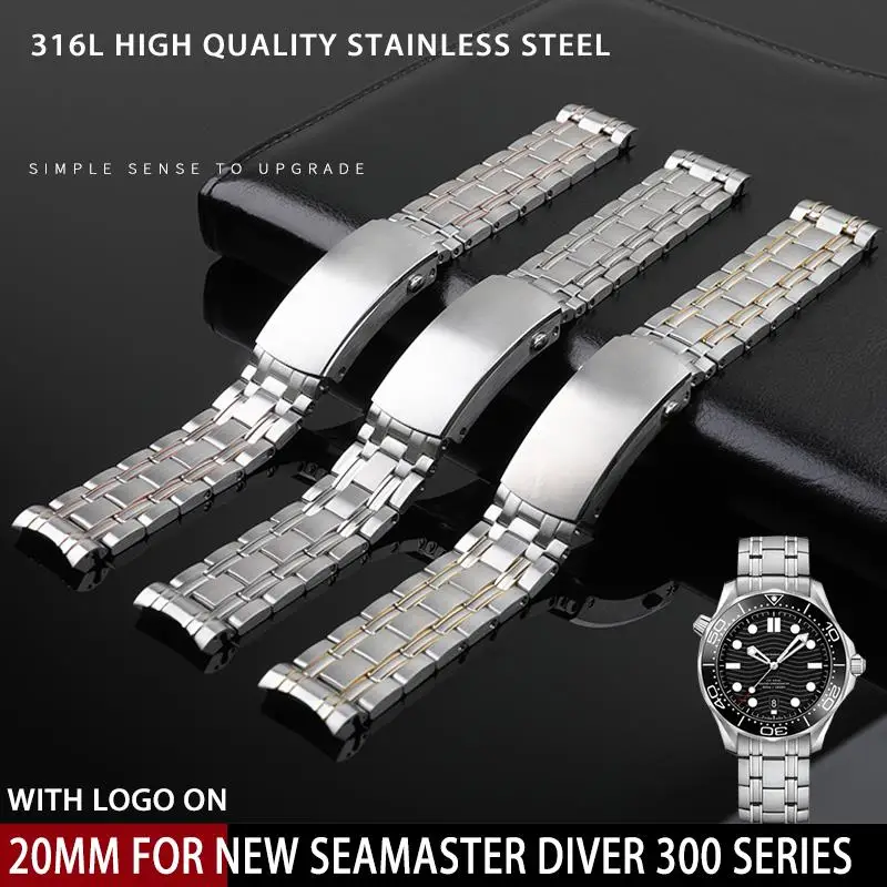 BEFIA Super Quality 20mm 316L Solid Stainless Steel Watchband Fit For Omega Strap New Seamaster 300 Silver Metal Watchband Push
BEFIA Super Quality 20mm 316L Solid Stainless Steel Watchband Fit For Omega Strap New Seamaster 300 Silver Metal Watchband Push