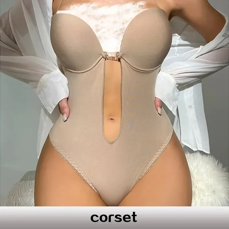 One-Piece Deep V-Neck Shapewear Bodysuit Women's Seamless Thong Lower Body Bra U Low Back No Back Corset Shaper
One-Piece Deep V-Neck Shapewear Bodysuit Women's Seamless Thong Lower Body Bra U Low Back No Back Corset Shaper