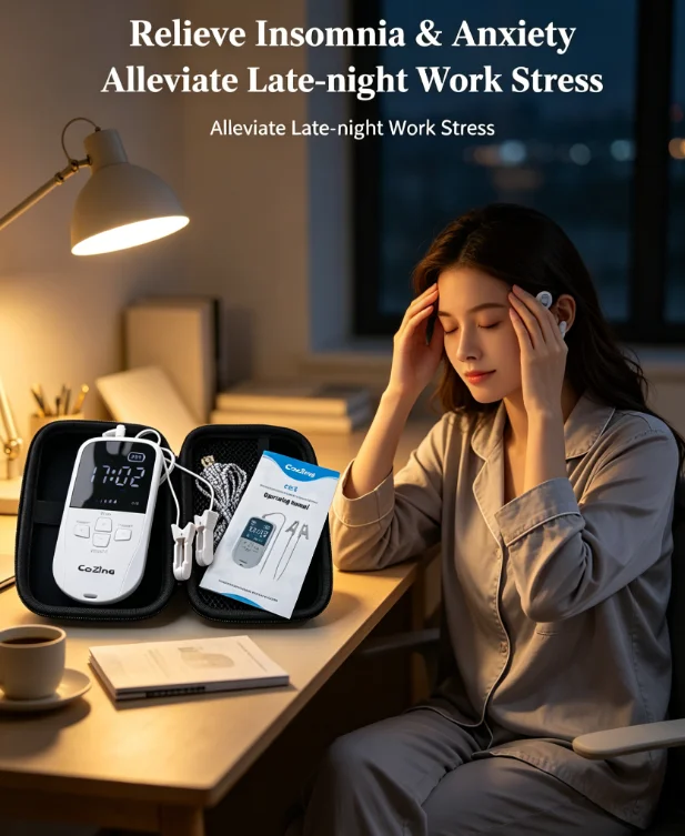 EMS Microcurrent Sleep Aid Device CES Low-frequency Pulses Handheld Mini Insomnia Anxiety Stress Head Pain Relief with Screen
EMS Microcurrent Sleep Aid Device CES Low-frequency Pulses Handheld Mini Insomnia Anxiety Stress Head Pain Relief with Screen