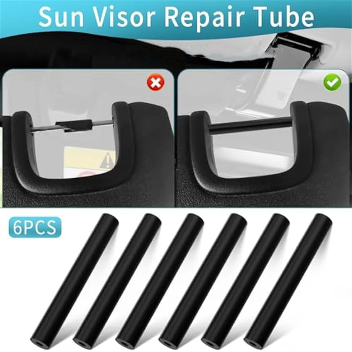 Sun V-6pcs Sun Visor Repair Tube Kit for JK JKU 2007-2017 Driver Passenger Side Sun Visor Repair Tube
Sun V-6pcs Sun Visor Repair Tube Kit for JK JKU 2007-2017 Driver Passenger Side Sun Visor Repair Tube