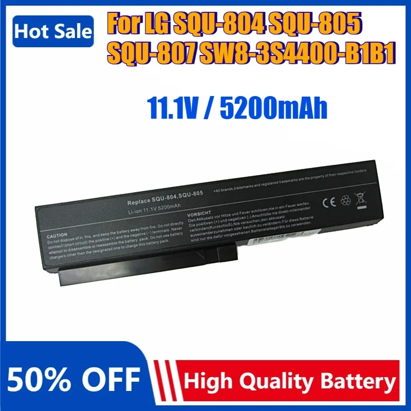 Black 6 Cells Laptop Battery for LG SQU-804 SQU-805 SQU-807 SQU-904 SW8-3S4400-B1B1 916C7830F EAC34785411 EAC60958201 R410
Black 6 Cells Laptop Battery for LG SQU-804 SQU-805 SQU-807 SQU-904 SW8-3S4400-B1B1 916C7830F EAC34785411 EAC60958201 R410