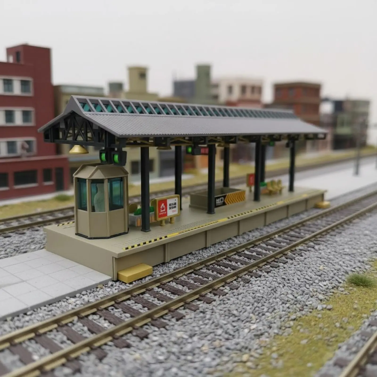 HO Scale Train Station Stop Easy Assembly HO Scale Station Stop Miniature Train Stop Painted for Sand Table Scenes
HO Scale Train Station Stop Easy Assembly HO Scale Station Stop Miniature Train Stop Painted for Sand Table Scenes
