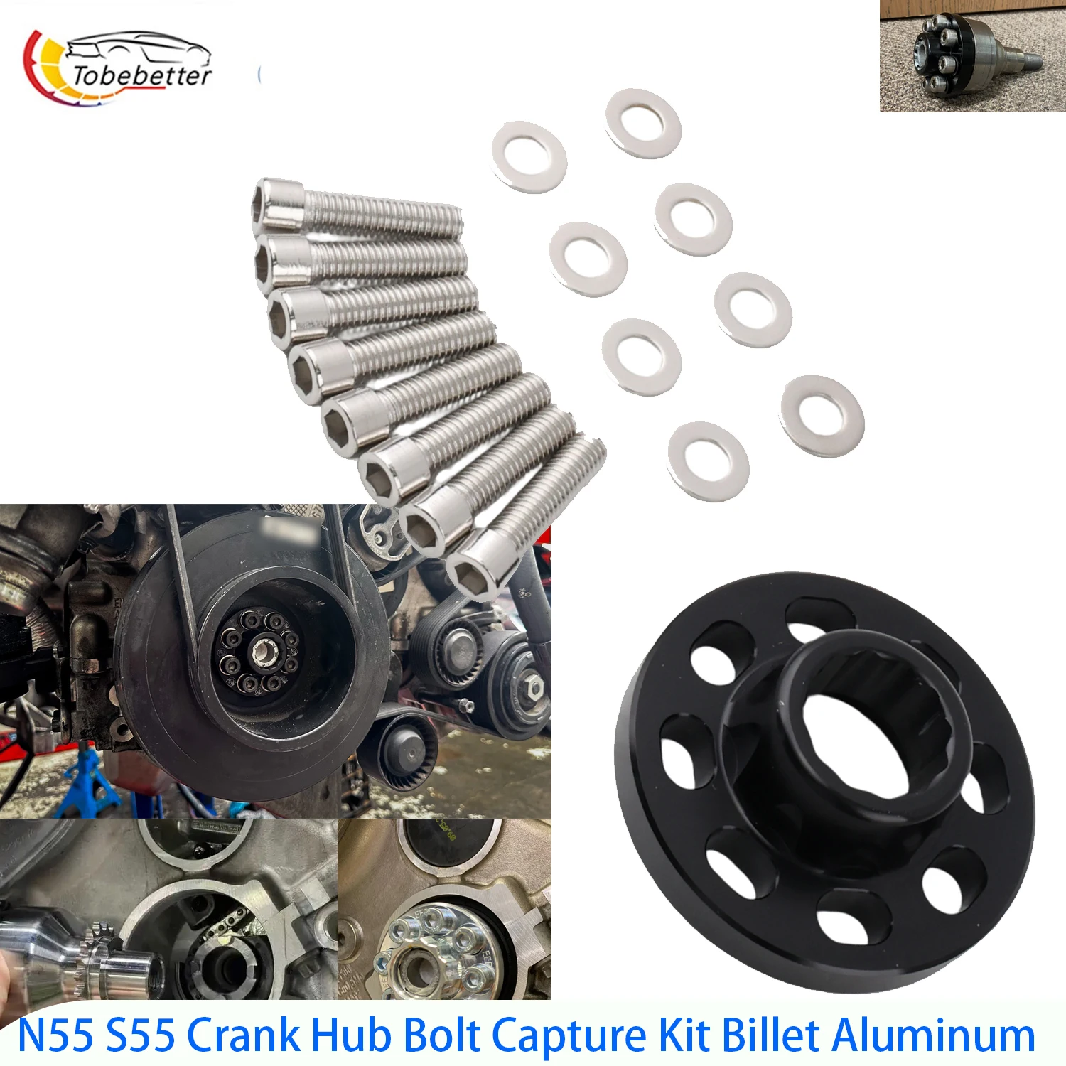 performance N55/S55 Engine Crank Hub Bolt Capture PLATE Kit upgraded FOR BMW 335i 435i 535i M135i M235i M2 M3 M4
performance N55/S55 Engine Crank Hub Bolt Capture PLATE Kit upgraded FOR BMW 335i 435i 535i M135i M235i M2 M3 M4