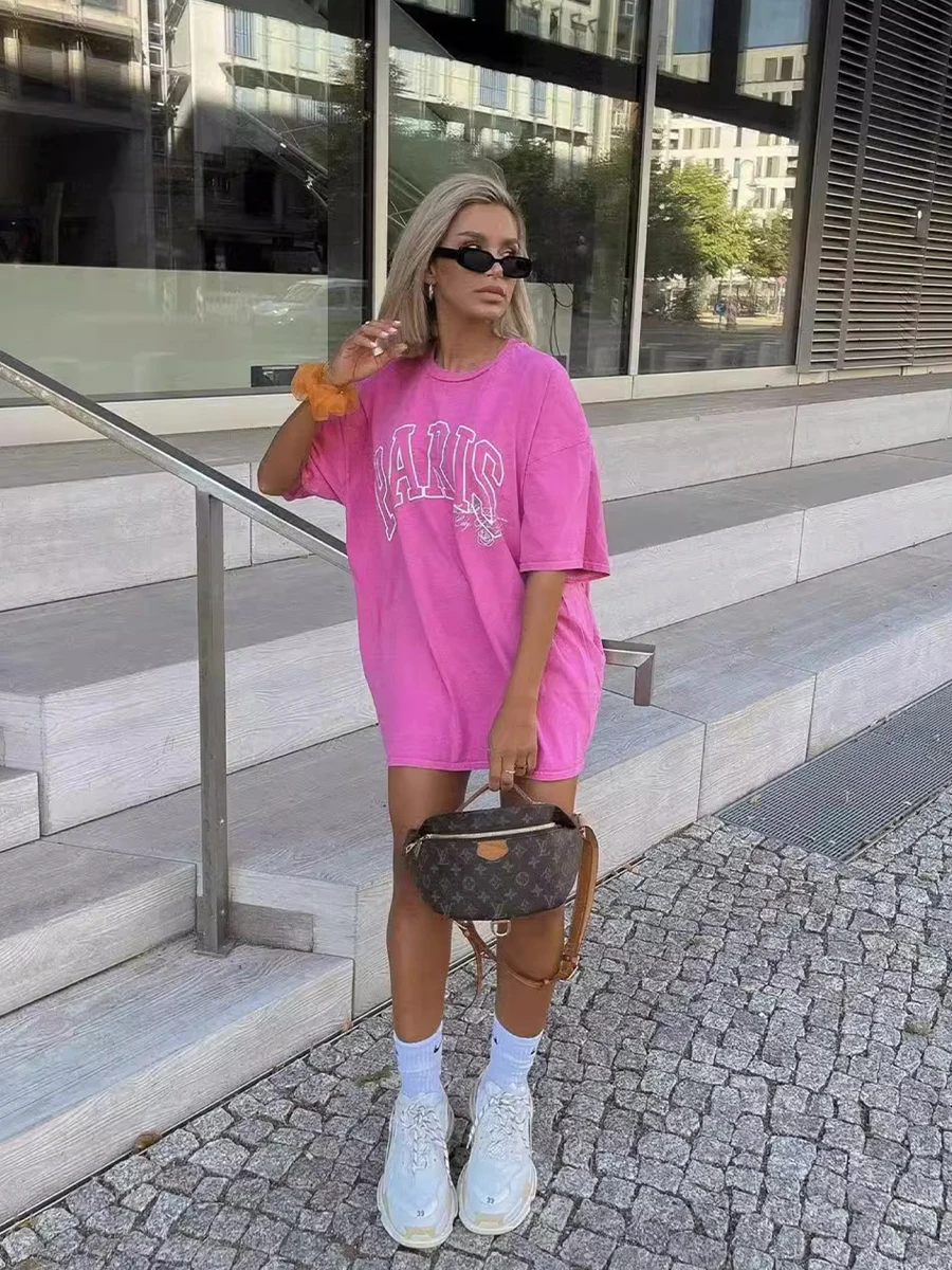 American Retro Barbie Pink Letter Short Sleeved T-shirt Women's Summer Spicy Girl Half Sleeved Top
American Retro Barbie Pink Letter Short Sleeved T-shirt Women's Summer Spicy Girl Half Sleeved Top