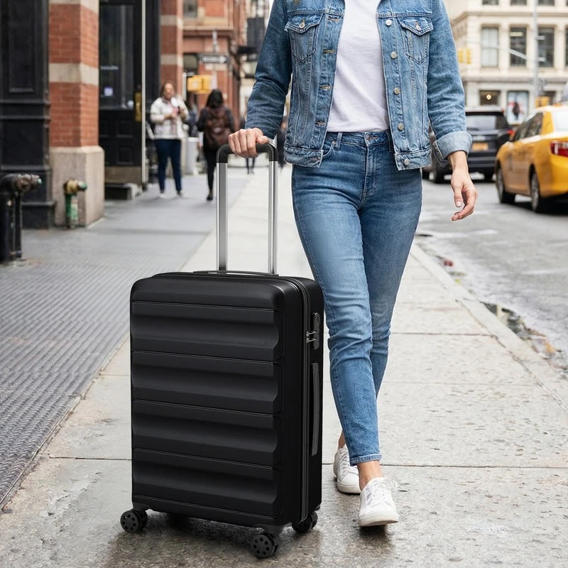3-Piece Hardside Luggage Set 20/24/28 Inch Lightweight Hardside Suitcases-Black
3-Piece Hardside Luggage Set 20/24/28 Inch Lightweight Hardside Suitcases-Black
